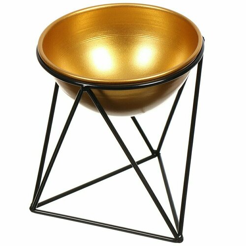 Украшение декоративное 13х13х15 см, металл, кашпо, ваза, подсвечник, Y4-5221