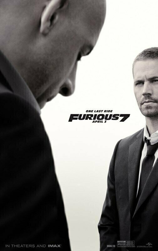 Плакат постер на холсте Форсаж 7 (Furious Seven) Джеймс Ван. Размер 21 х 30 см