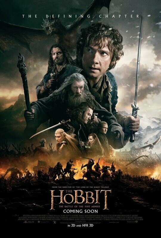 Плакат, постер на бумаге Хоббит: Битва пяти воинств (The Hobbit The Battle of the Five Armies), Питер Джексон. Размер 21 х 30 см