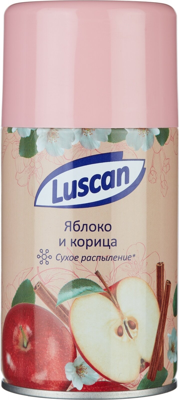 Баллон сменный для автоосвежителя Luscan 250 мл Яблоко и корица сухое распыление