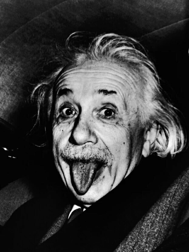 Плакат, постер на бумаге Albert Einstein/Альберт Эйнштейн/черно-белый. Размер 42 х 60 см