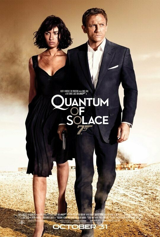 Плакат, постер на бумаге Джеймс Бонд 22-Квант милосердия (Quantum of Solace), Марк Форстер. Размер 21 х 30 см