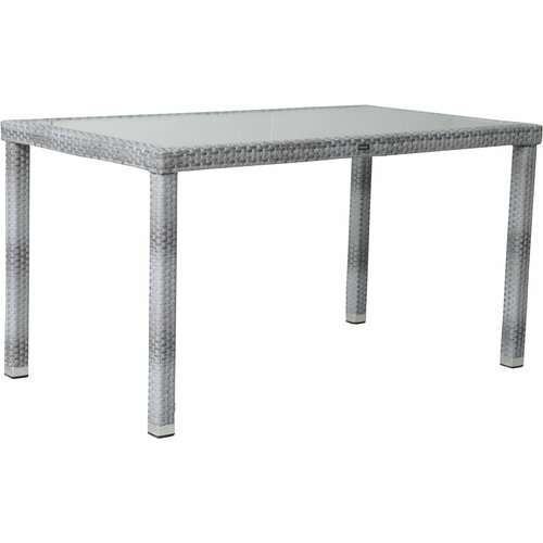 Стол обеденный садовый Konway Panama, 120х80, ротанг, стекло, алюминий, цвет гранит
