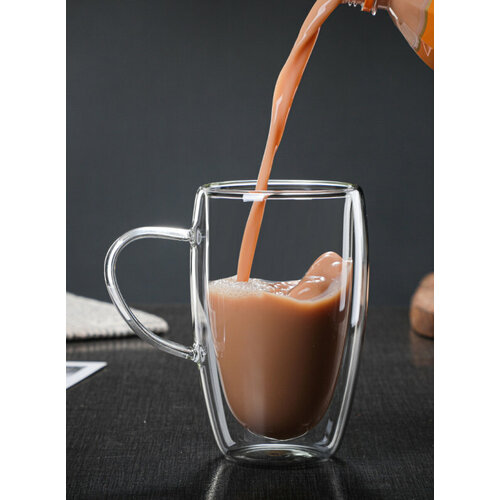 Кружка с двойными стенками KIMBERLY 4795083 термостойкая (овальная ручка), 400 мл