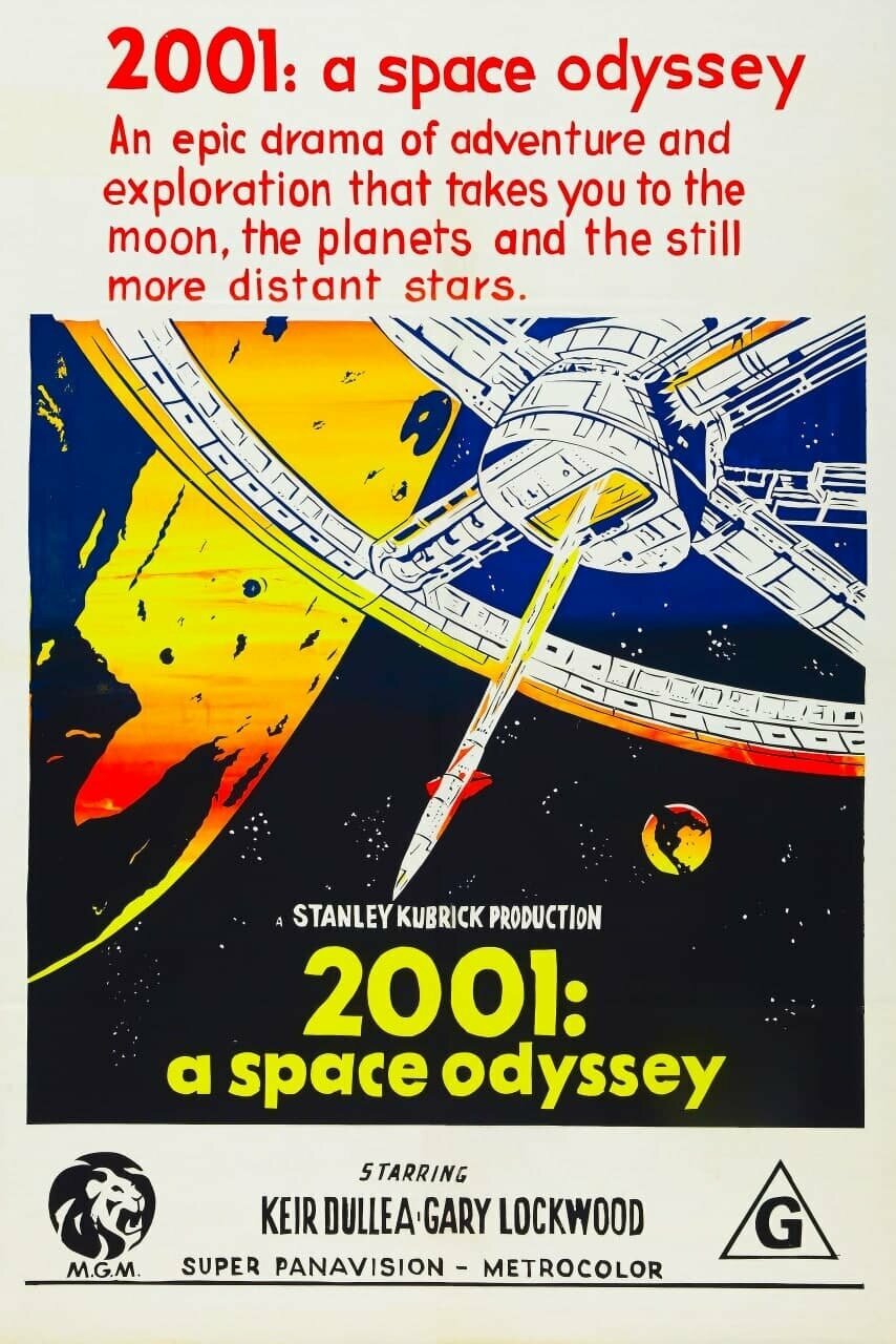 Плакат, постер на бумаге 2001 год: Космическая одиссея (2001: A Space Odyssey, 1968г). Размер 21 х 30 см