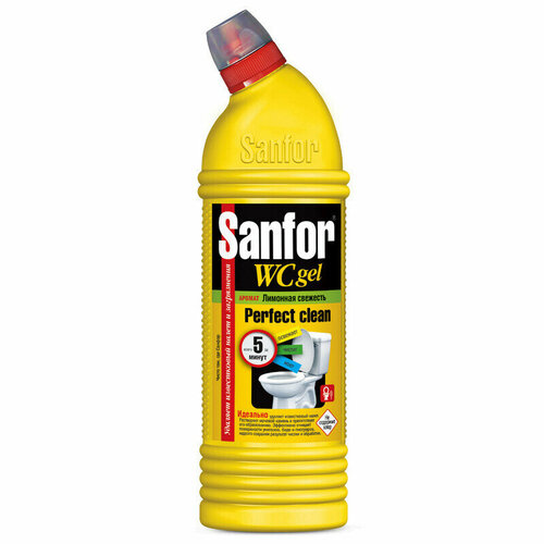 Санфор Средство для сантехники SANFOR WС гель 750 г, лимонная свежесть