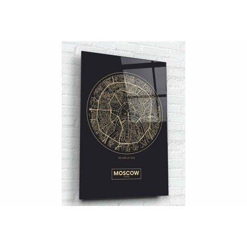 Картина на стекле ARTABOSKO Карта Москвы 40x60 WBR-07-265-04
