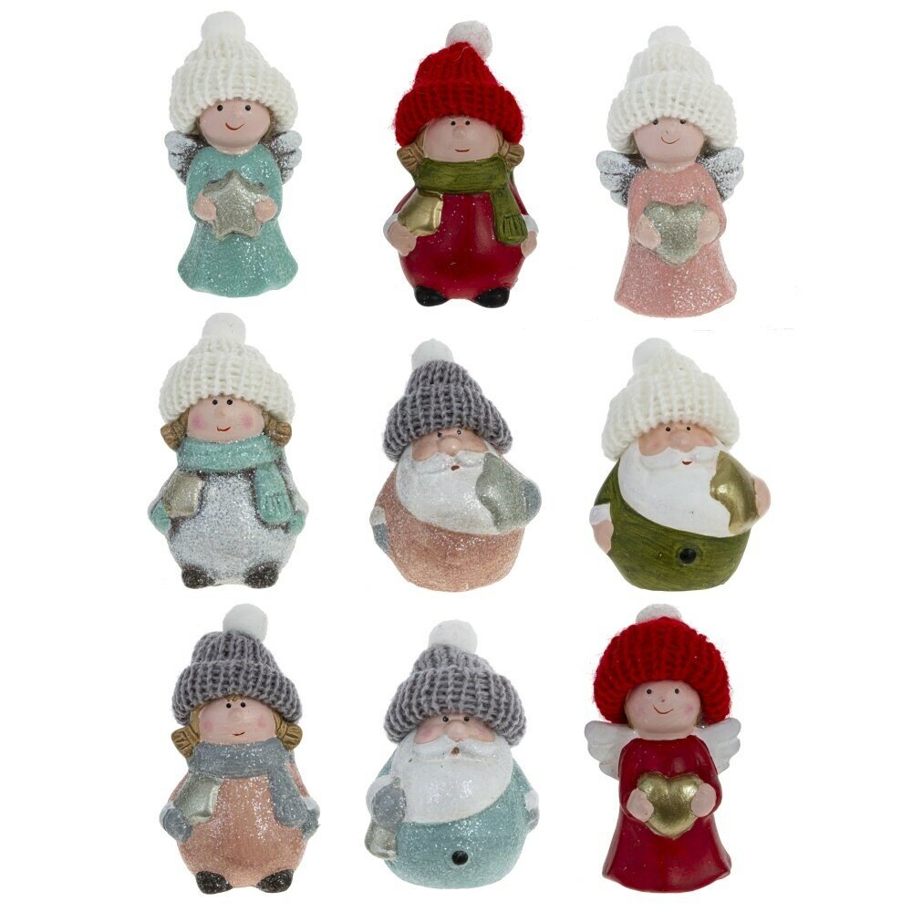 фото Фигурка декоративная "Дед Мороз" / "Ребенок" (блок 24шт), 9в, L=4,5 W=3 H=8 см