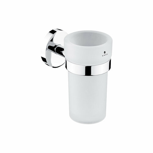 Подвесной стакан, фабрика Nimo, коллекция Unix, материал латунь, цвет хром, колба сатиновое стекло