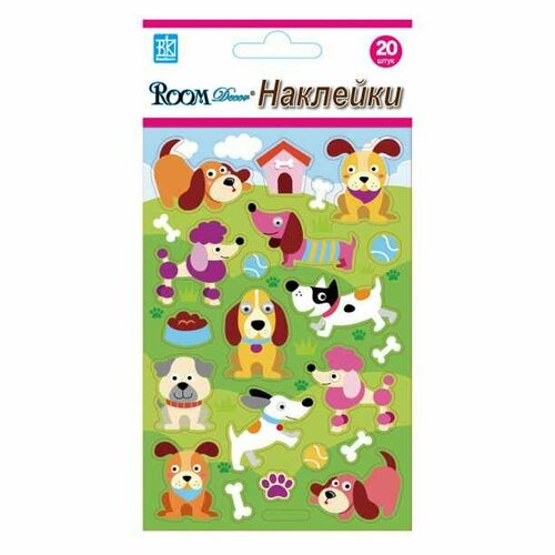 Наклейка мини детская 10х15 см Собачки