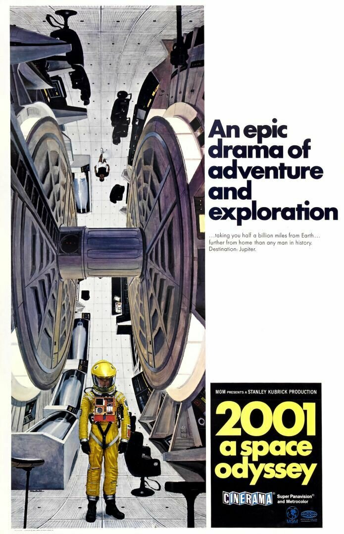Плакат, постер на бумаге 2001: a space odyssey/Космическая одиссея 2001. Размер 42 х 60 см