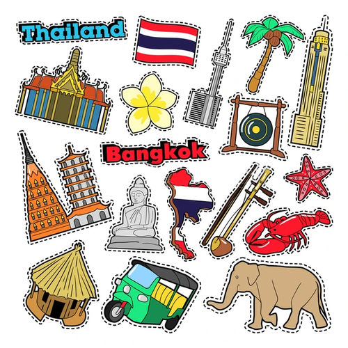 Наклейки стикеры Тайланд