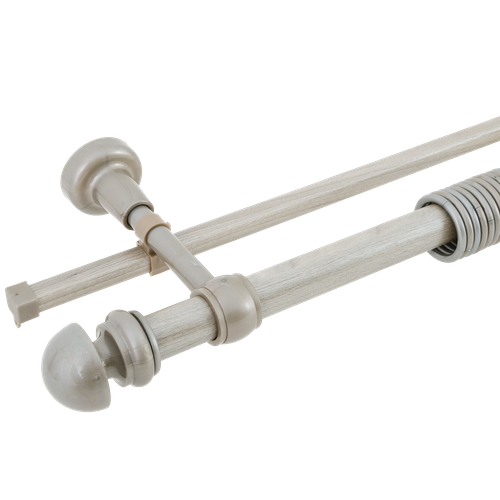 Карниз двухрядный 300 см металл/пластик цвет морена