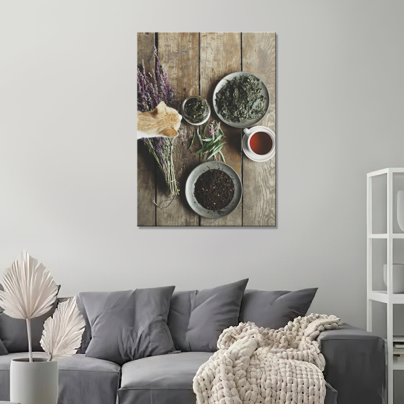 Картина/Картина на холсте для интерьера/Картина на стену/Картина для кухни/ - Чай черный с лавандой 30х40