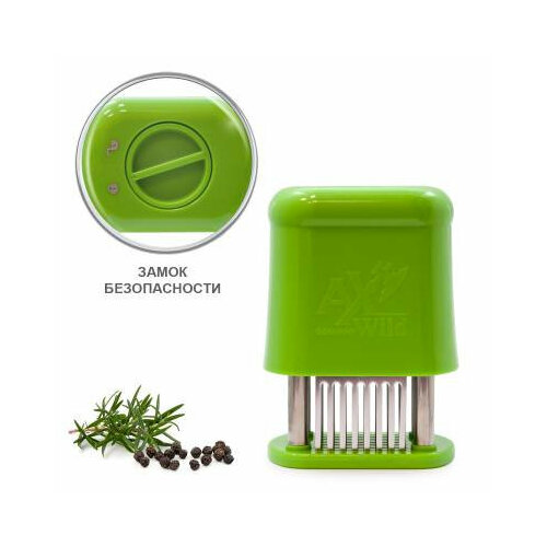 Тендерайзер для мяса AXWild (Borner) 1809574 прямоугольный салатовый, 26см