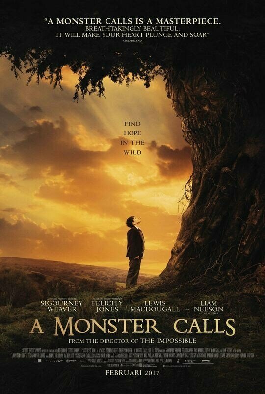 Плакат постер на бумаге Голос монстра (A Monster Calls) Хуан Антонио Байона. Размер 21 х 30 см