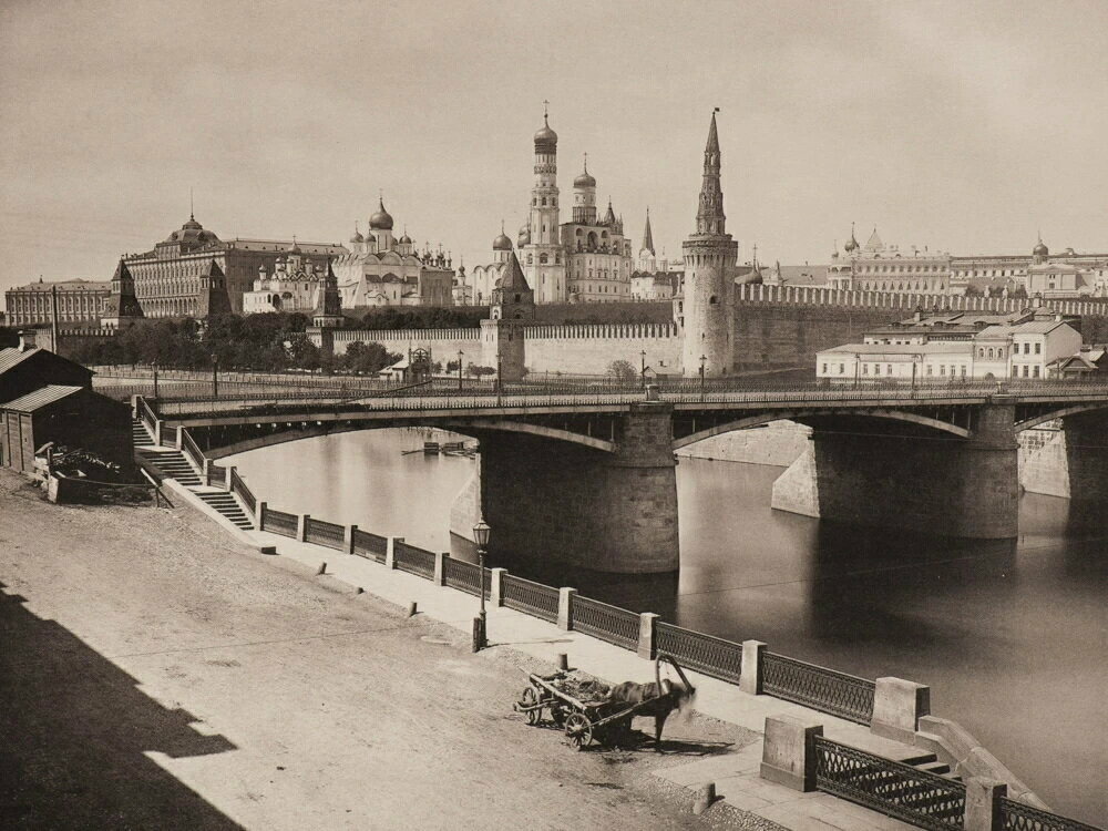 Плакат, постер на холсте Vintage Moscow/Старая Москва/Ретро/винтажный/ретро. Размер 21 на 30 см