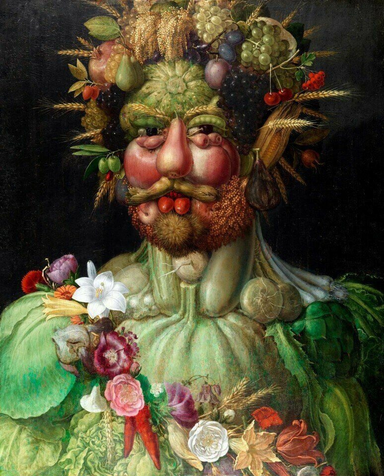 Плакат, постер на бумаге Wertumn-Giuseppe Arcimboldo/Вертумн-Джузеппе Арчимбольдо. Размер 21 на 30 см