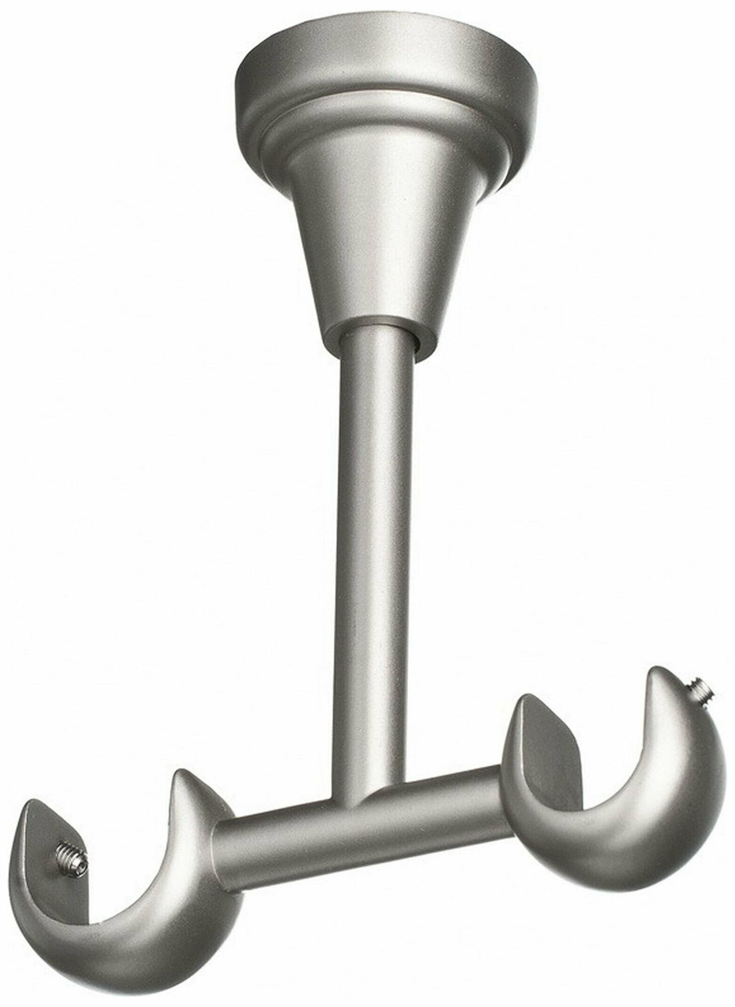 Держатель HOME ACCESSORY потолочный двухрядный серебристый металл d20/16 190мм