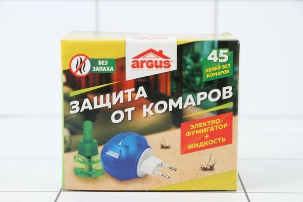 ARGUS Комплект - Жидкость ( 30мл)+ фумигатор 45ночей без запаха - фотография № 1