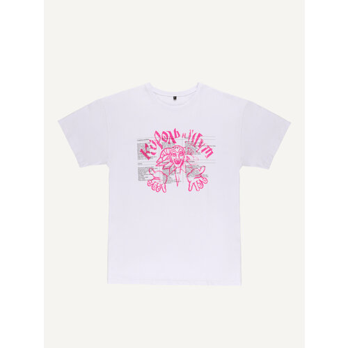 фото Футболка, размер 46/50, белый киш