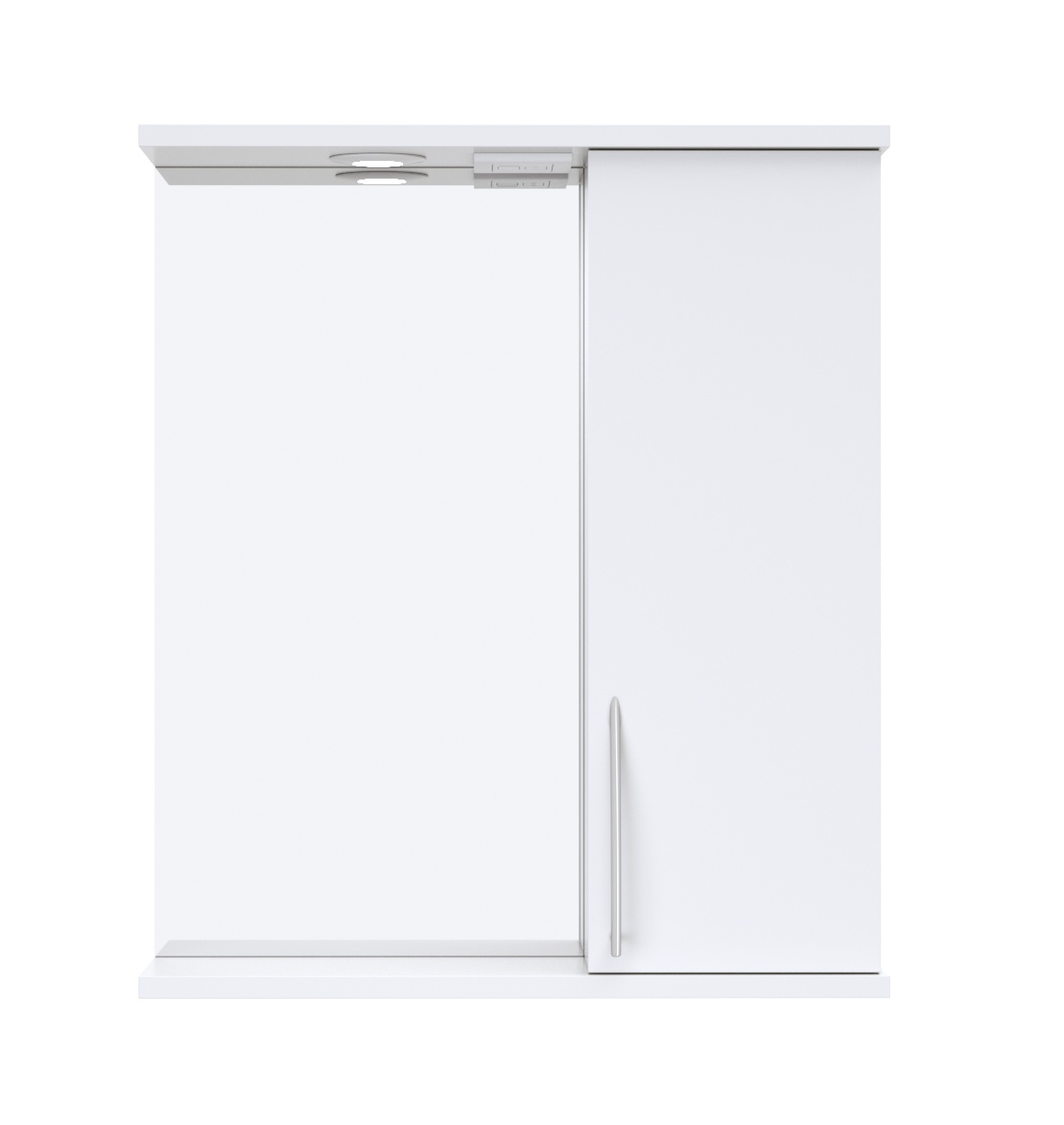 Шкаф зеркальный подвесной Краков с подсветкой 45x72 см цвет белый