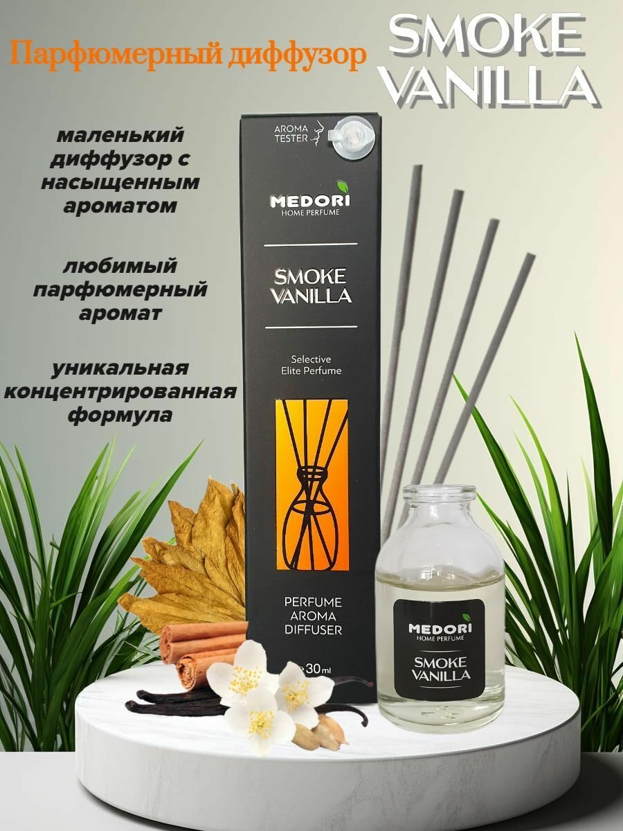Диффузор для дома Medori ароматизатор для дома SMOKE VANILLA 30мл — фото 1