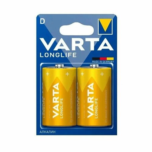 Батарейка алкалиновая VARTA LONG LIFE 4120 LR20 BL-2 (2шт)