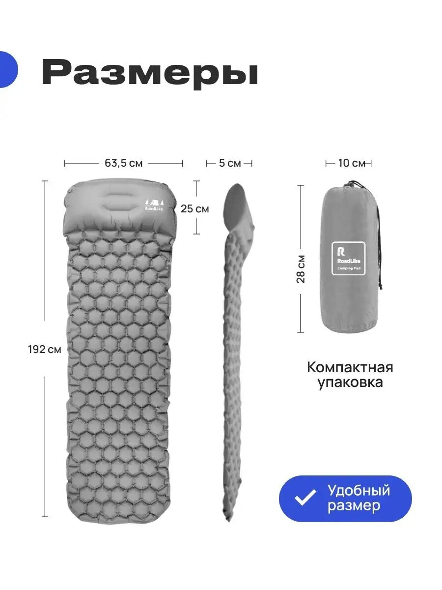 Коврик туристический, надувной