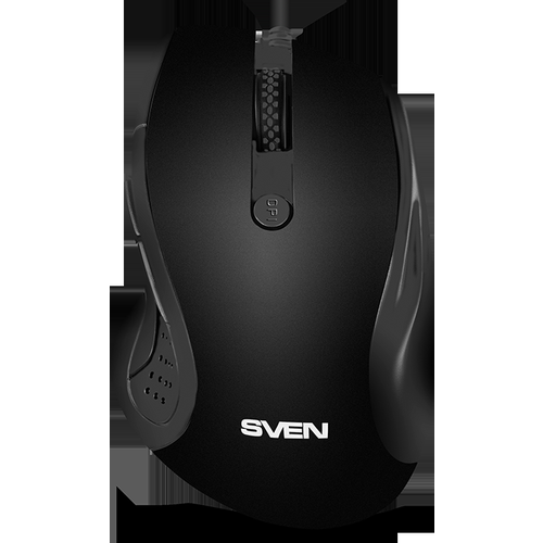 Мышь Sven RX-113 51кл 800-2000DPI Soft Touch каб 15м блист USB чёрная 66100₽
