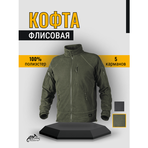 фото Флисовая кофта alpha tactical, цвет olive green (xl/regular) (helikon-tex)