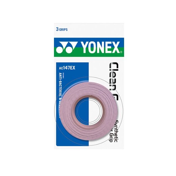 Обмотка для ручки ракетки Yonex Overgrip AC147EX Clean Grap х3 Pink