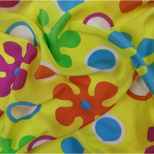 Ткань плательная лето 100 шелк италия 50 см*137 см отрез