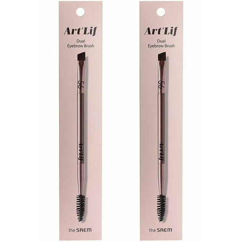 The Saem, Кисть для макияжа бровей Art'Lif Dual Eyebrow Brush 56, 2 шт