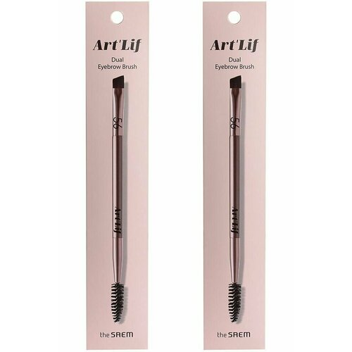 The Saem, Кисть для макияжа бровей Art'Lif Dual Eyebrow Brush 56, 2 шт