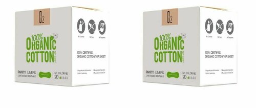 ITS ME Organic Cotton Прокладки женские гигиенические, 1 капля Slim Long Pantyliner (20 шт), 2уп