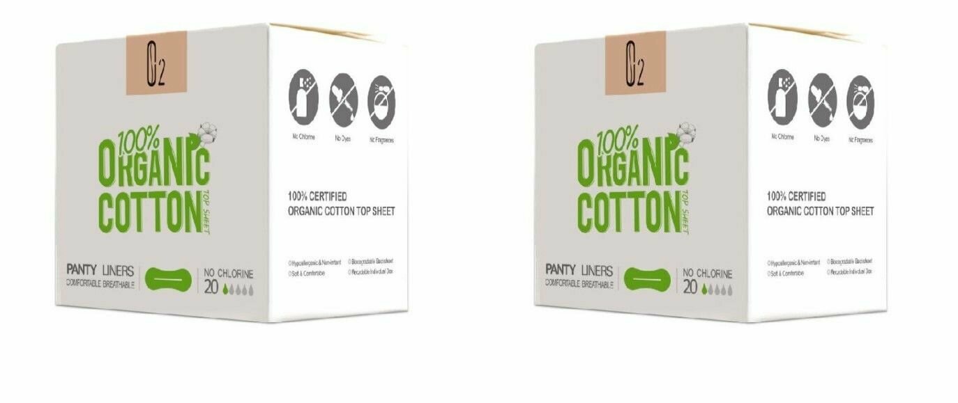 IT'S ME Organic Cotton Прокладки женские гигиенические, 1 капля Slim Long Pantyliner (20 шт), 2уп