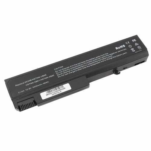 аккумулятор батарея для ноутбука hp compaq 8440p hstnn i44c 11 1v 5200mah replacement черная Аккумулятор для ноутбука HP 486296-001, AU213AA, HSTNN-CB69 11,1V 5200мАч код mb006333