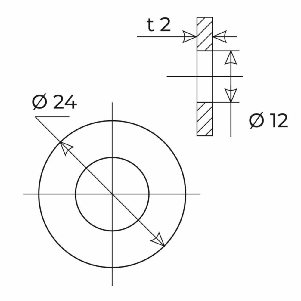 Набор сантехнических прокладок из силикона (1/2" - 3 шт, 3/4" - 2 шт, 1" - 2 шт.)