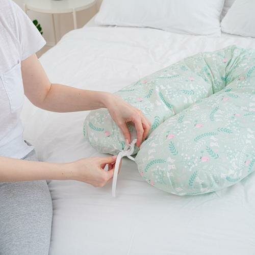 Подушка для беременных/для сна/кормящих/155x35/Форма-Бумеранг/Традиция