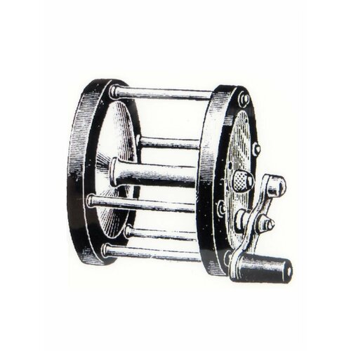 Резиновый штамп Antique Fishing Reel, 5x5см