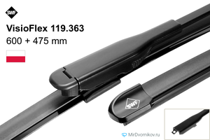 Комплект бескаркасных стеклоочистителей SWF VisioFlex OE 363