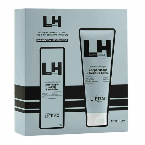 Lierac ОМ набор: Гель Увл Тонизир для лица 50мл + Гель для душа 200мл lierac homme гель увлажняющий тонизирующий для лица и контура глаз 50мл