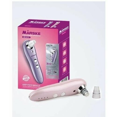 Аппарат MARSKE для вакуумной чистки лица и дермабразии с функцией увлажнителя и 4-мя насадками розовый 58500₽