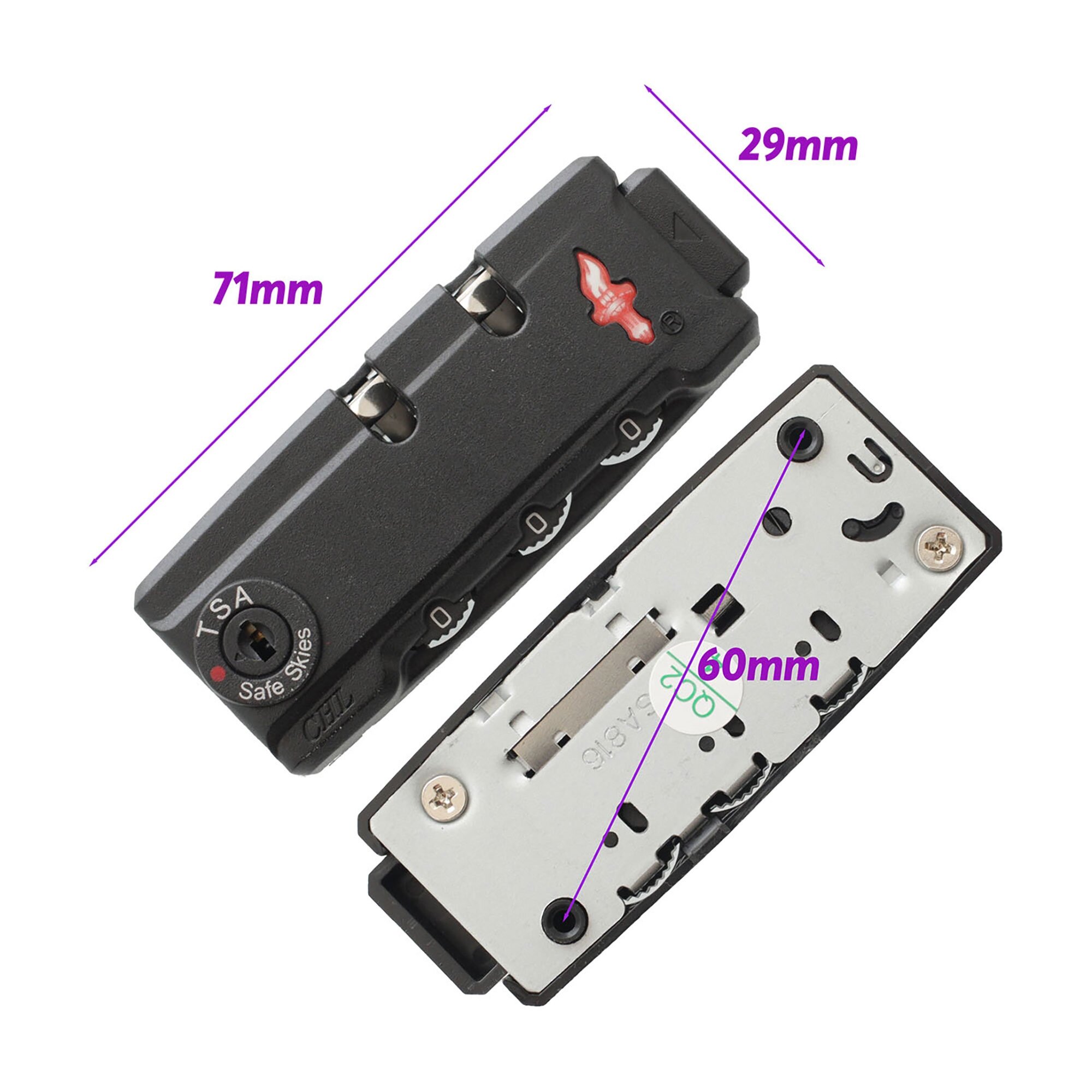 фото Замок для чемодана кодовый TSA PLG-28816 85428