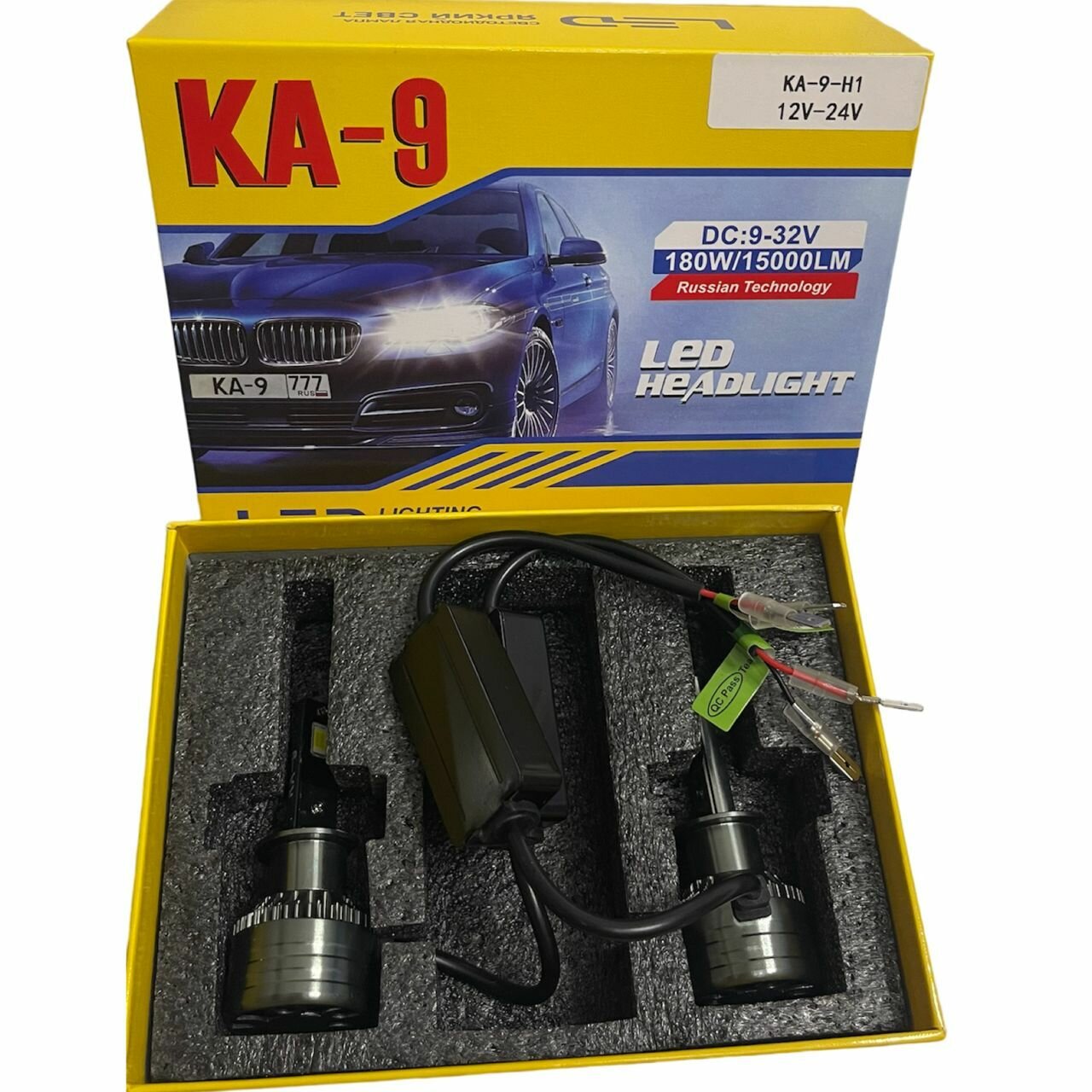 Автомобильные светодиодные лампы LED KA9 цоколь H1 2 шт
