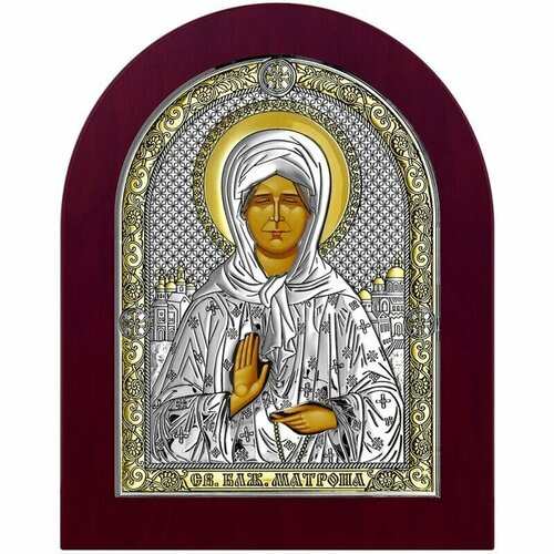Икона Святая Матрона Московская 6402 (ОW/WO), 22.1х26.8 см