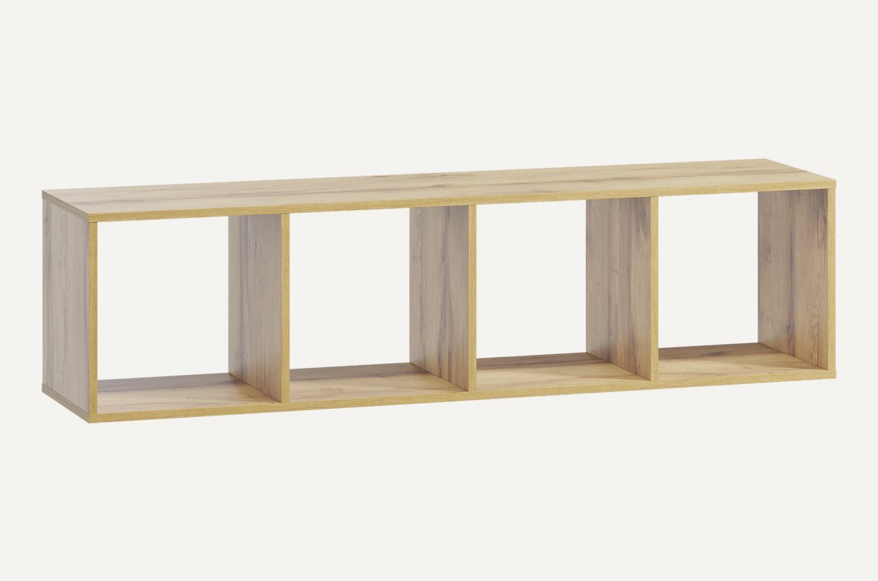 Стеллаж Divan.ru Кейн-1 Wood, бежевый, ЛДСП, скандинавский стиль