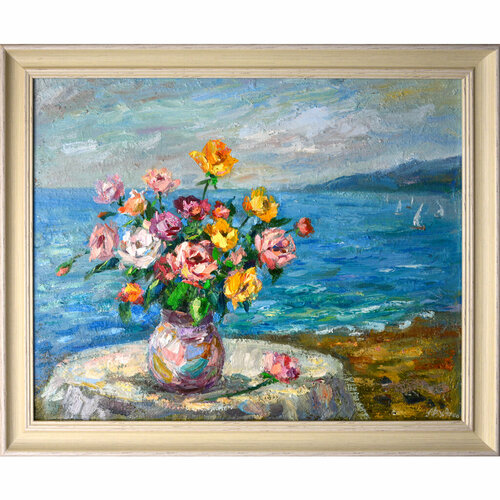 Картина на холсте, цветы, 