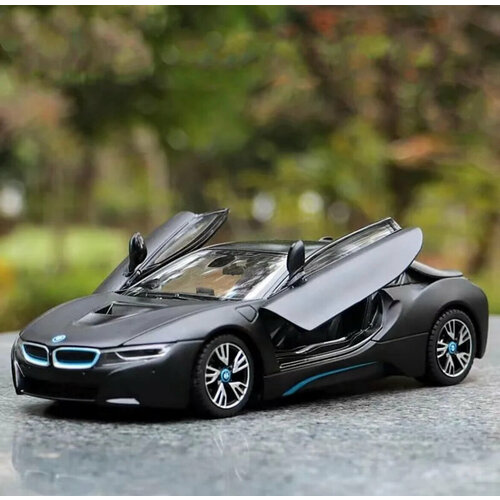 Коллекционная масштабная модель BMW i8 COUPE 1:24 (металл, свет, звук) kinsmart модель автомобиля bmw m3 coupe цвет красный